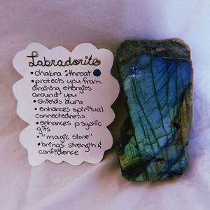 shiny beautiful labradorite crystal